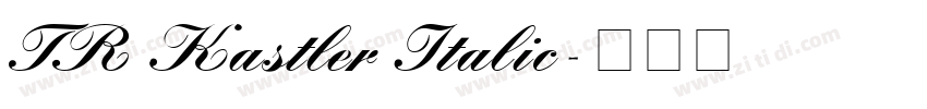 TR Kastler Italic字体转换